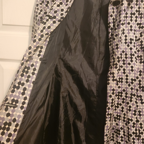 Apt 9 Lavender Dotted Trench Coat/Jacket - Picture 3 of 7